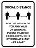 For The Health Of You And Your Co-Workers Portrait - Wall Sign