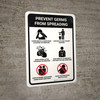 Prevent Germs From Spreading (How-to) Portrait - Wall Sign
