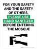 Please Use Hand Sanitizer Before Entering the Mosque with Icon Portrait V2 - Wall Sign