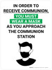 In Order to Receive Communion You Must Wear A Mask with Icon Portrait V2 - Wall Sign In Order to Receive Communion You Must Wear A Mask with Icon Portrait V2 - Wall Sign