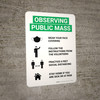 Observing Public Mass Health Precautions with Icon Portrait V2 - Wall Sign