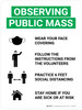 Observing Public Mass Health Precautions with Icon Portrait V2 - Wall Sign
