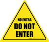 Do Not Enter Bilingual Spanish Triangle - Floor Sign