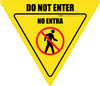 Do Not Enter Bilingual with Icon Yield - Floor Sign Do Not Enter Bilingual with Icon Yield - Floor Sign