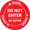 Danger Do Not Enter Bilingual Spanish OSHA Circular - Floor Sign Danger Do Not Enter Bilingual Spanish OSHA Circular - Floor Sign