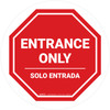 Entrance Only Bilingual Spanish Stop Circular - Floor Sign Entrance Only Bilingual Spanish Stop Circular - Floor Sign