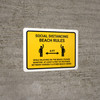Social Distancing Beach Rules Landscape - Wall Sign Social Distancing Beach Rules Landscape - Wall Sign