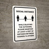 Social Distance While Enjoying The Outdoors Portrait - Wall Sign