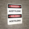 Danger: Acetylene Bilingual Spanish - Wall Sign Danger: Acetylene Bilingual Spanish - Wall Sign
