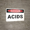 Danger: Acids - Wall Sign