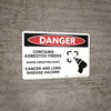 Danger: Asbestos Fibers Avoid Creating Dust - Wall Sign Danger: Asbestos Fibers Avoid Creating Dust - Wall Sign