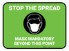 Stop The Spread - Mask Mandatory with Icon Green Rectangle - Floor Sign Stop The Spread - Mask Mandatory with Icon Green Rectangle - Floor Sign