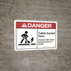 Danger: Cable Buried Here ANSI - Wall Sign