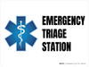 Emergency Triage Station with Icon Landscape - Wall Sign Emergency Triage Station with Icon Landscape - Wall Sign