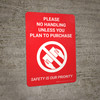 Please No Handling Unless You Plan to Purchase with Icon Portrait - Wall Sign