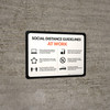Social Distance Guidelines At Work with Icons Landscape - Wall Sign Social Distance Guidelines At Work with Icons Landscape - Wall Sign