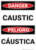 Danger: Caustic Bilingual Spanish - Wall Sign Danger: Caustic Bilingual Spanish - Wall Sign
