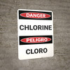 Danger: Chlorine Bilingual Spanish - Wall Sign