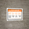 Clean Hands Are Everyones Responsibility with Icons Orange Landscape - Wall Sign