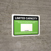 Limited Capacity: Maintain Social Distancing While Shopping Green Landscape - Wall Sign