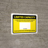 Limited Capacity: Maintain Social Distancing While Shopping Yellow Landscape - Wall Sign