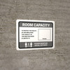 Room Capacity: Maintain Social Distance with Icon Gray Landscape - Wall Sign