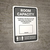 Room Capacity: Maintain Social Distance with Icon Gray Portrait - Wall Sign