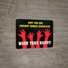 Only You Can Prevent Zombie Apocalypse Wash Your Hands - Wall Sign Only You Can Prevent Zombie Apocalypse Wash Your Hands - Wall Sign