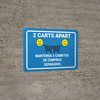 2 Carts Apart with Emojis Bilingual Spanish Blue - Wall Sign 2 Carts Apart with Emojis Bilingual Spanish Blue - Wall Sign