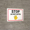 Stop Do Not Enter with Hand Emoji - Wall Sign Stop Do Not Enter with Hand Emoji - Wall Sign