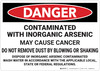 Danger: Contaminated With Inorganic Arsenic - Wall Sign Danger: Contaminated With Inorganic Arsenic - Wall Sign