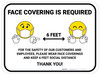 Face Covering is Required with Emojis - Floor Sign