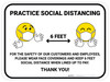 Practice Social Distancing with Emojis - Floor Sign Practice Social Distancing with Emojis - Floor Sign