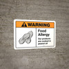 Warning: Food Allergy - Our Products are Cooked in Peanut Oil with Icon ANSI Landscape - Wall Sign Warning: Food Allergy - Our Products are Cooked in Peanut Oil with Icon ANSI Landscape - Wall Sign