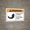 Warning: Food Allergy Warning - Our Food May Contain Shellfish with Icon ANSI Landscape - Wall Sign Warning: Food Allergy Warning - Our Food May Contain Shellfish with Icon ANSI Landscape - Wall Sign