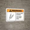 Warning: Food Allergy Warning - Our Product May Contain Wheat with Icon ANSI Landscape - Wall Sign