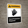 Warning: Hand Protection Required with Icon ANSI Portrait - Wall Sign Warning: Hand Protection Required with Icon ANSI Portrait - Wall Sign