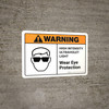 Warning: High Intensity Ultraviolet Light Wear Eye Protection with Icon ANSI Landscape - Wall Sign Warning: High Intensity Ultraviolet Light Wear Eye Protection with Icon ANSI Landscape - Wall Sign