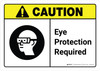 Caution: Eye Protection Required with Icon ANSI Landscape - Wall Sign Caution: Eye Protection Required with Icon ANSI Landscape - Wall Sign