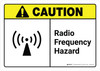 Caution: Radio Frequency Hazard with Icon ANSI Landscape - Wall Sign Caution: Radio Frequency Hazard with Icon ANSI Landscape - Wall Sign
