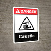 Danger: Caustic with Icon ANSI Portrait - Wall Sign Danger: Caustic with Icon ANSI Portrait - Wall Sign