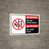 Danger: Do Not Climb Tower Bilingual Spanish with Icon ANSI Landscape - Wall Sign Danger: Do Not Climb Tower Bilingual Spanish with Icon ANSI Landscape - Wall Sign