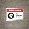 Danger: Eye Protection Required with Icon ANSI Landscape - Wall Sign