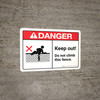 Danger: Keep Out Do Not Climb Fence with Icon ANSI Landscape - Wall Sign Danger: Keep Out Do Not Climb Fence with Icon ANSI Landscape - Wall Sign