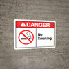 Danger: No Smoking with Icon ANSI Landscape - Wall Sign