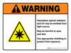 Warning: ISO Hazardous Optical Radiation - May be Harmful to Eyes and Skin ANSI Landscape - Wall Sign Warning: ISO Hazardous Optical Radiation - May be Harmful to Eyes and Skin ANSI Landscape - Wall Sign