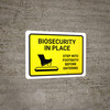 Biosecurity In Place Step Into Footbath Before Entering Landscape - Wall Sign Biosecurity In Place Step Into Footbath Before Entering Landscape - Wall Sign