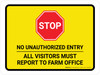 No Unauthorized Entry All Landscape - Wall Sign