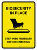 Biosecurity In Place Step Into Footbath Before Entering Portrait - Wall Sign Biosecurity In Place Step Into Footbath Before Entering Portrait - Wall Sign