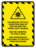 ISO Hazardous Optical Radiation Portrait - Wall Sign